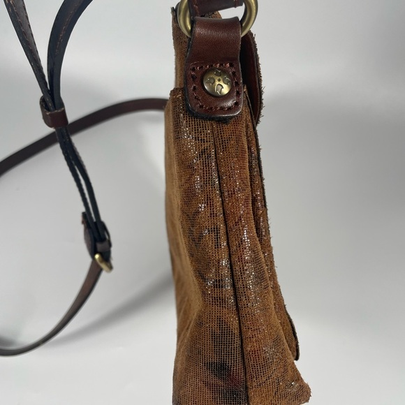 Patricia‎ Nash Napa Etched Floral Leather Crossbody Bag Purse Boho Festival - Picture 8 of 15